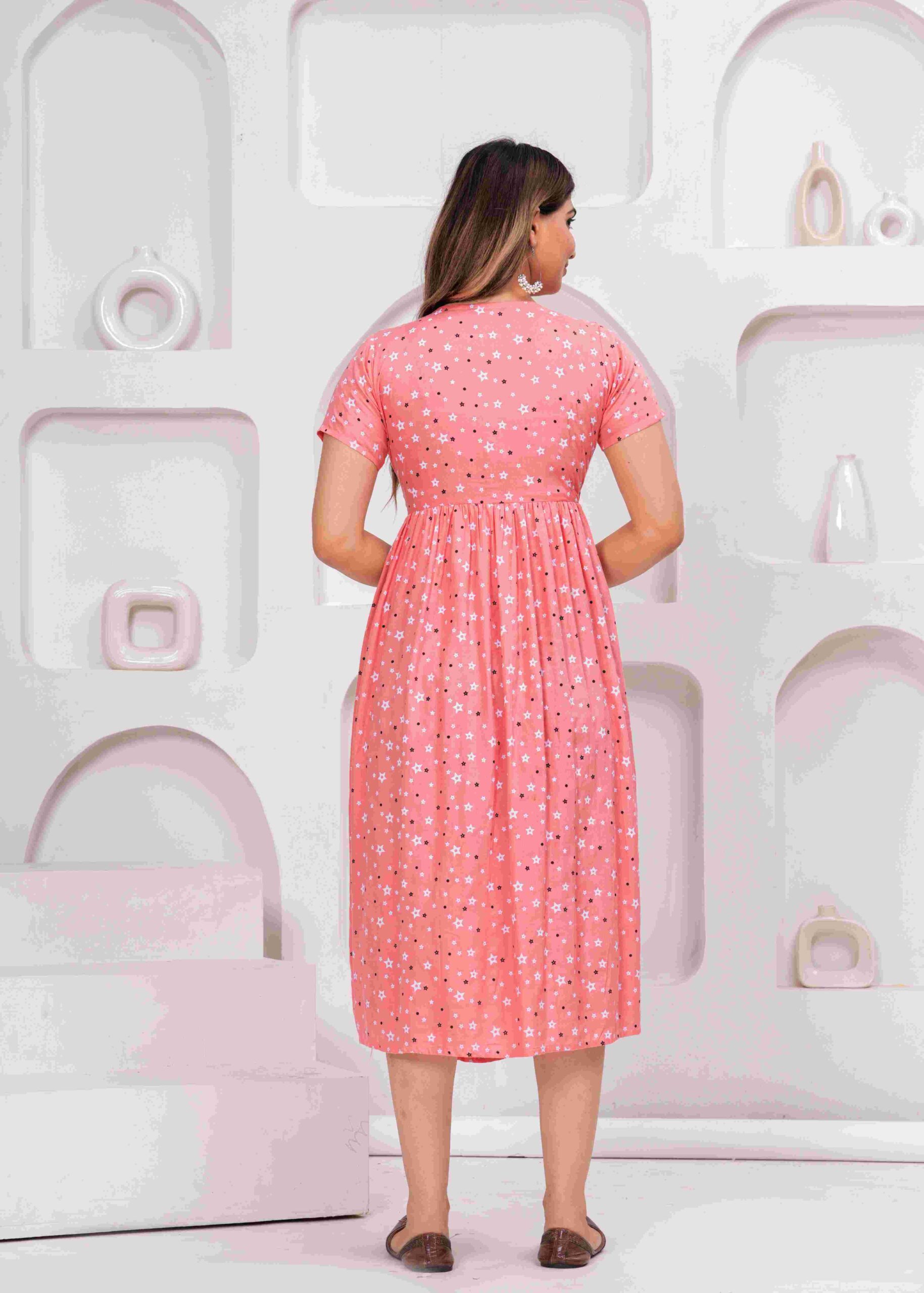 women's pink polka dot maternity dress women's pink polka dot maternity dress