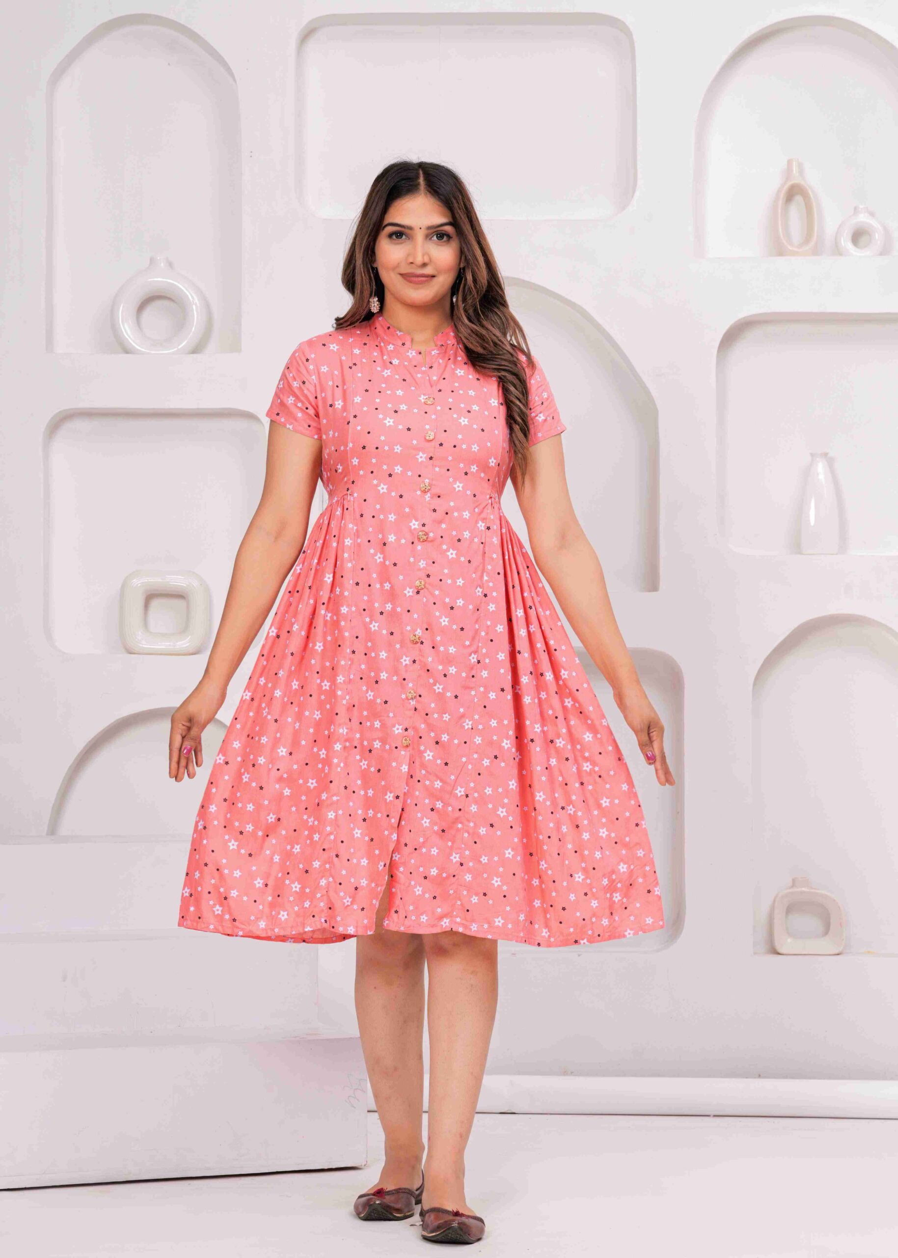 women's pink polka dot maternity dress women's pink polka dot maternity dress