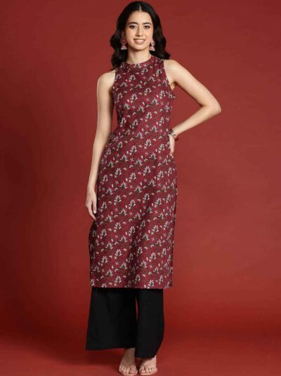 Maroon Pant kurta