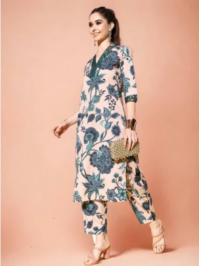 Women Viscose Rayon Kurta Pant Set